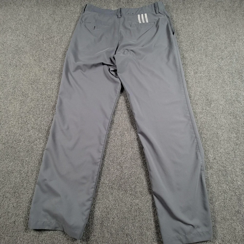 Adidas Pants Mens 34x32 Gray Climalite Golf Performance Moisture Wicking AE7006